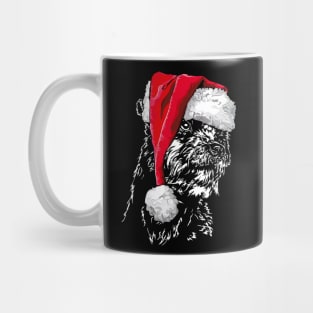 Funny Border Terrier Santa Christmas dog mom Mug